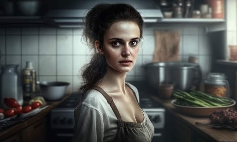 Beautiful woman in the kitchen